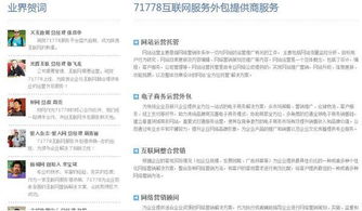71778互聯網服務外包公司網站推廣指南 價格、生產廠家及信息服務解析